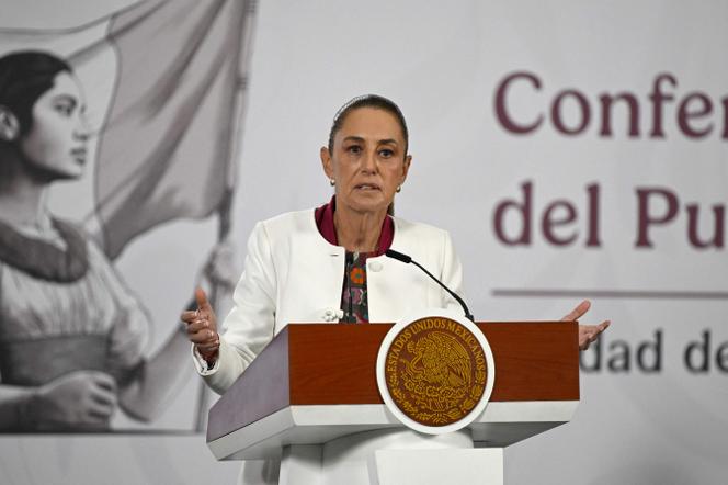 Claudia Sheinbaum, présidente du Mexique, au Palais national, à Mexico, le 5 janvier 2026.