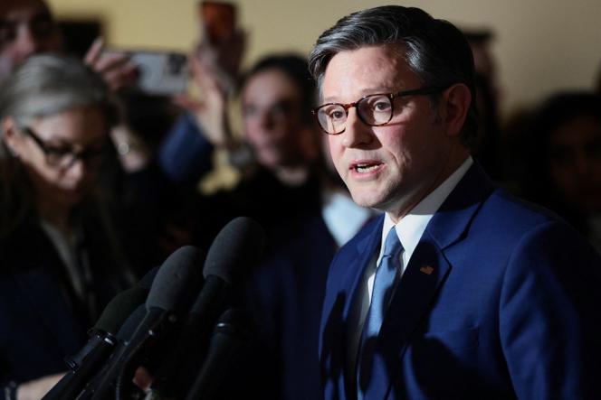 House Speaker Mike Johnson (R-LA) speaks to reporters after members of Congress were briefed on the situation in Venezuela, on Capitol Hill in Washington, DC, on January 5, 2026. 