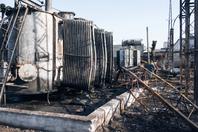 Une sous-station à haute tension endommagée après un précédent bombardement russe, dans l’oblast d’Odessa, le 6 janvier 2026.