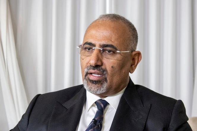 The president of the Yemen's Southern Transitional Council, Aidarous Al-Zubaidi sits for an interview, in New York, on September 22, 2023.