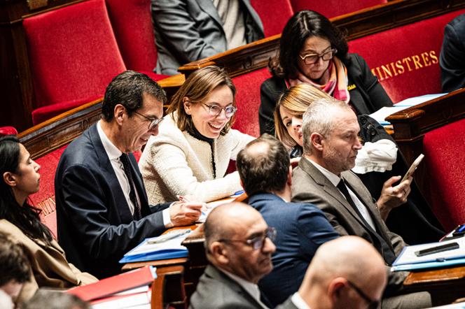 Au centre, la ministre de l’action et des comptes publics, Amélie de Montchalin, lors de la séance des questions au gouvernement à l’Assemblée nationale, le 7 janvier 2026.