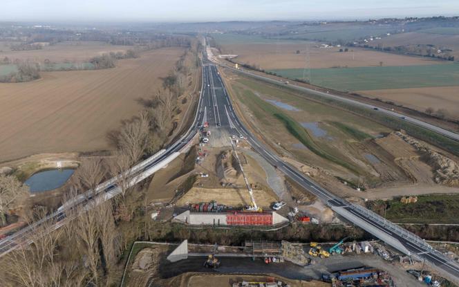 A section of highway 69 (A69) under construction near Verfeil (Haute-Garonne), February 27, 2025. 
