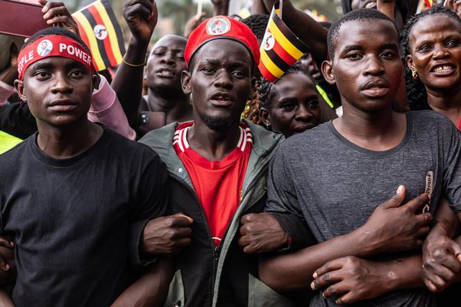 Supporters of Ugandan opposition presidential candidate Robert Kyagulanyi Ssentamu, known as Bobi Wine, during an election rally in Kampala on January 12, 2026.