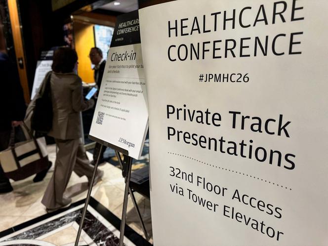 Lors de la J. P. Morgan Healthcare Conference, à San Francisco (Californie), le 12 janvier 2026.