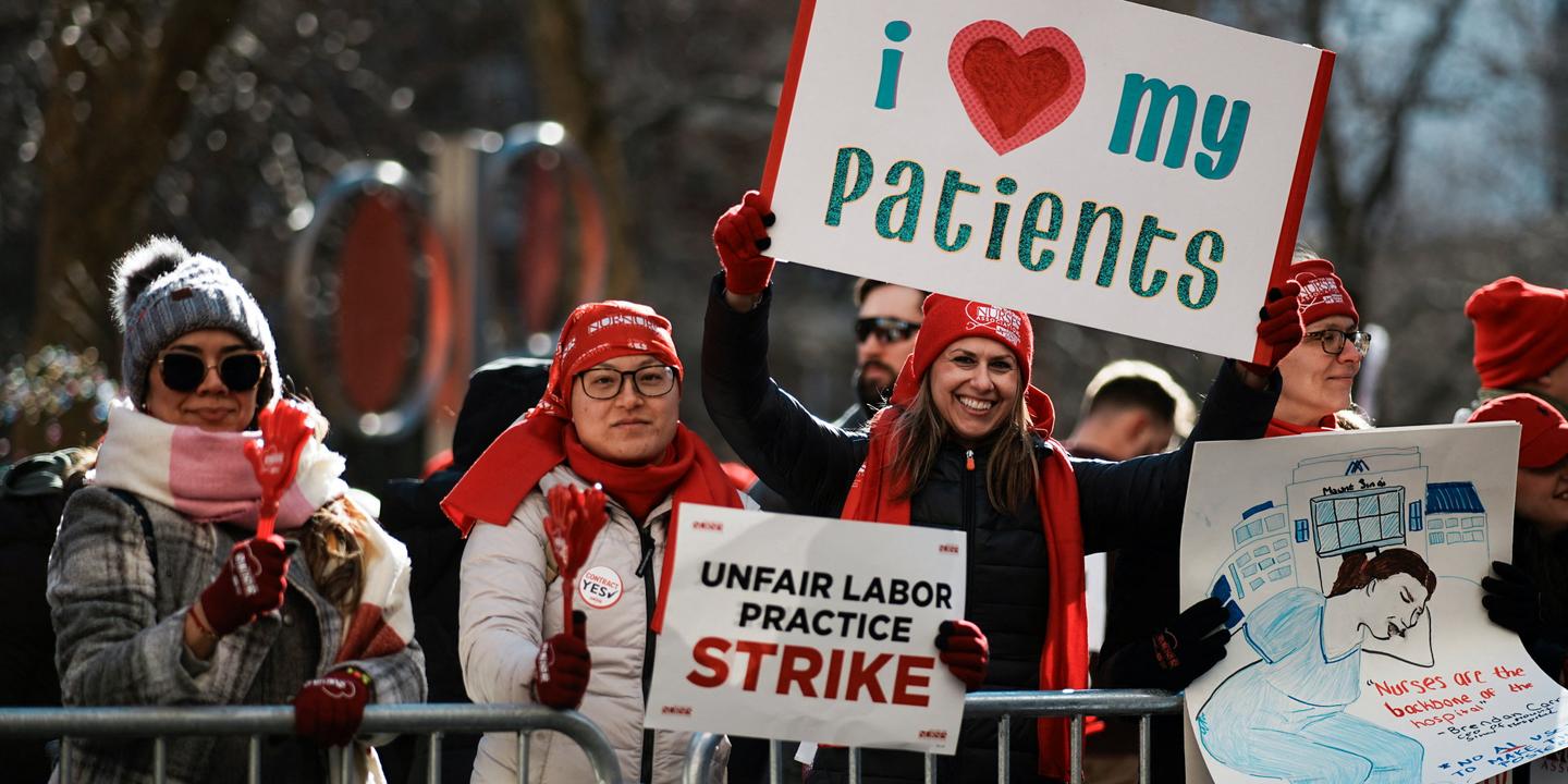 A New York, près de 15 000 infirmiers en grève dans les principaux hôpitaux privés pour dénoncer leurs conditions de travail