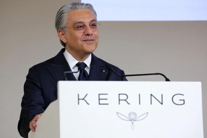 Luca De Meo, directeur général du groupe Kering, lors de l’assemblée générale des actionnaires, au siège de Kering, à Paris, le 9 septembre 2025.