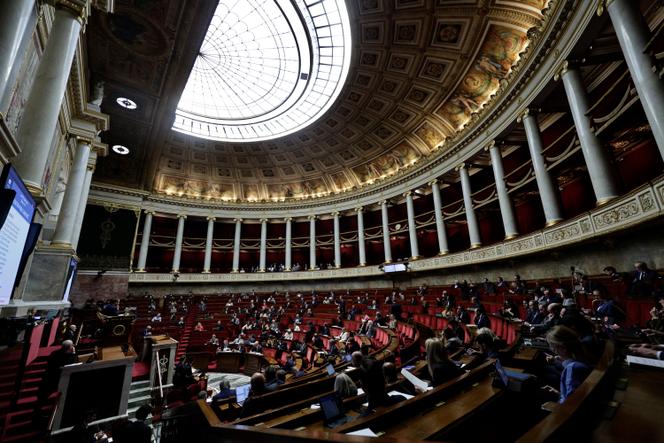 General view of the National Assembly, during the examination of the finance bill for 2026, in Paris, October 27, 2025.