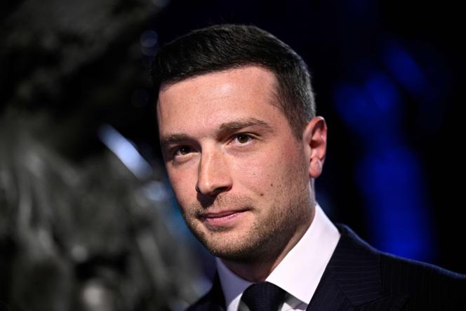 Jordan Bardella au Grand-Palais lors du bicentenaire du « Figaro », à Paris, le 13 janvier 2026.