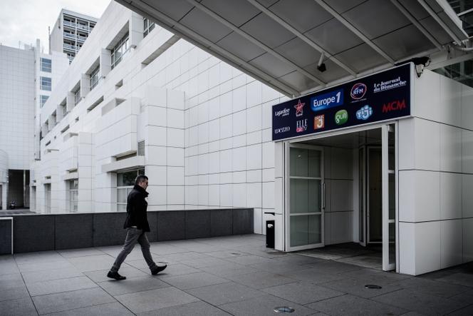 L’entrée des locaux d’Europe 1, à Paris, le 29 novembre 2018.