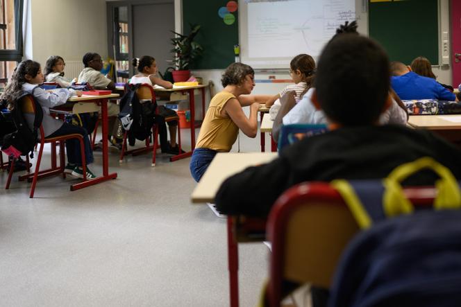 Dans une salle de classe le jour de la rentrée à Lyon, le 1er septembre 2025.