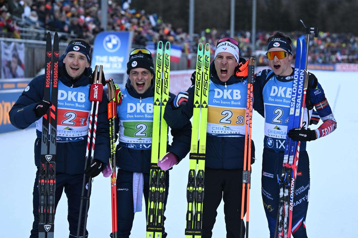 A moins d’un mois des JO d’hiver, l’équipe de France de biathlon s’impose lors du relais à Ruhpolding