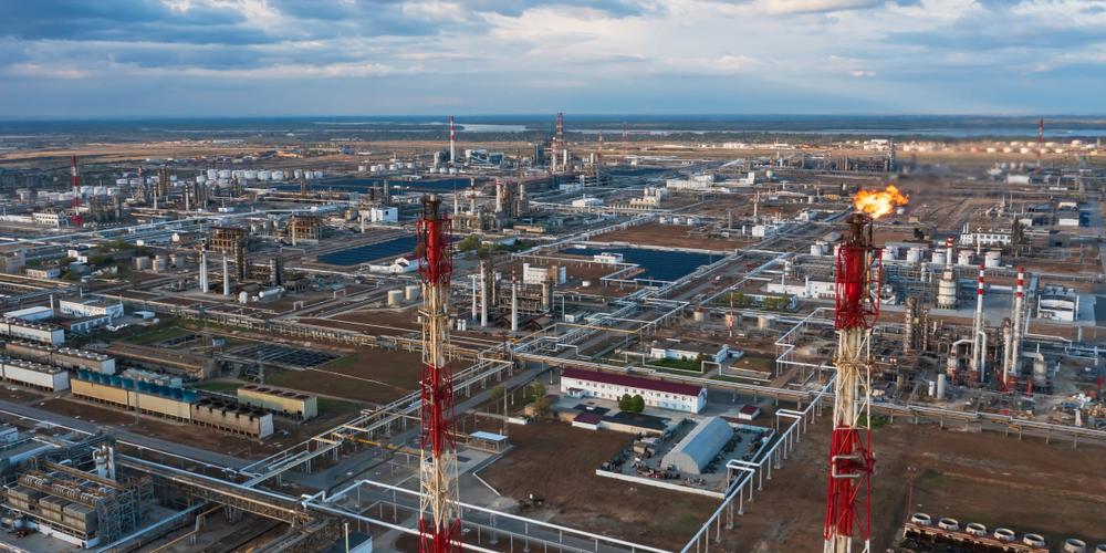 La raffinerie de pétrole de la société Lukoil, à Volgograd, en Russie, le 22 avril 2022. - REUTERS