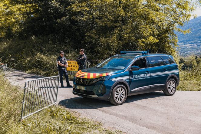 Une reconstitution du meurtre de Marie-Thérèse Bonfanti par la gendarmerie de Pontcharra, à la Buissière (Isère), le 15 mai 2025.