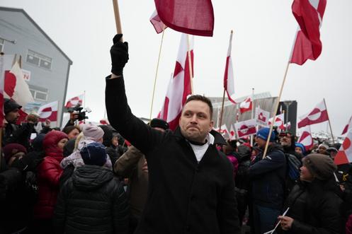 Le premier ministre groenlandais, Jens-Frederik Nielsen, dans le centre de Nuuk, le 17 janvier 2026.