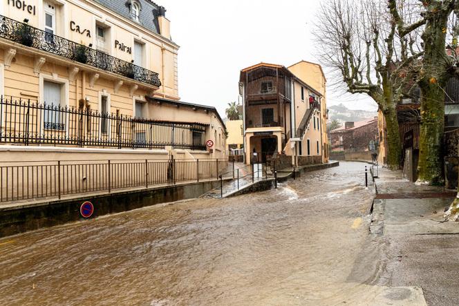 Pluies diluviennes sur Collioure (Pyrénées-Orientales), le 18 janvier 2026.