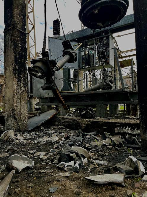 Une installation énergétique touchée par une frappe de drone russe, à Odessa, en Ukraine, le 19 janvier 2026.