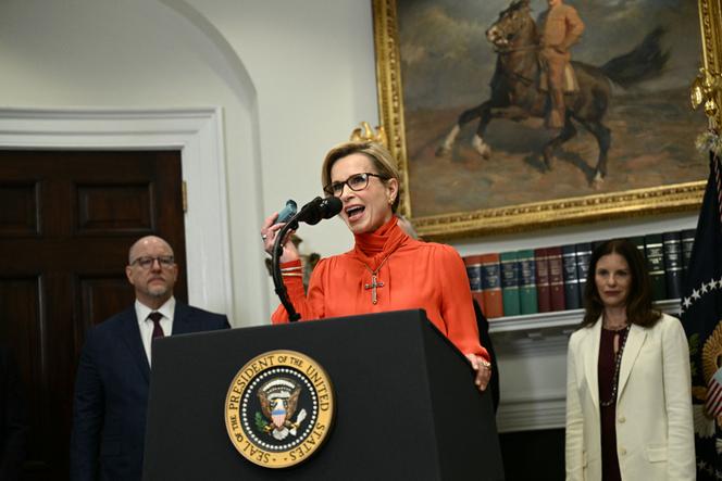 Emma Walmsley, PDG de GlaxoSmithKline, prend la parole lors d’une annonce concernant la baisse des prix des médicaments, à la Maison Blanche, à Washington, le 19 décembre 2025.