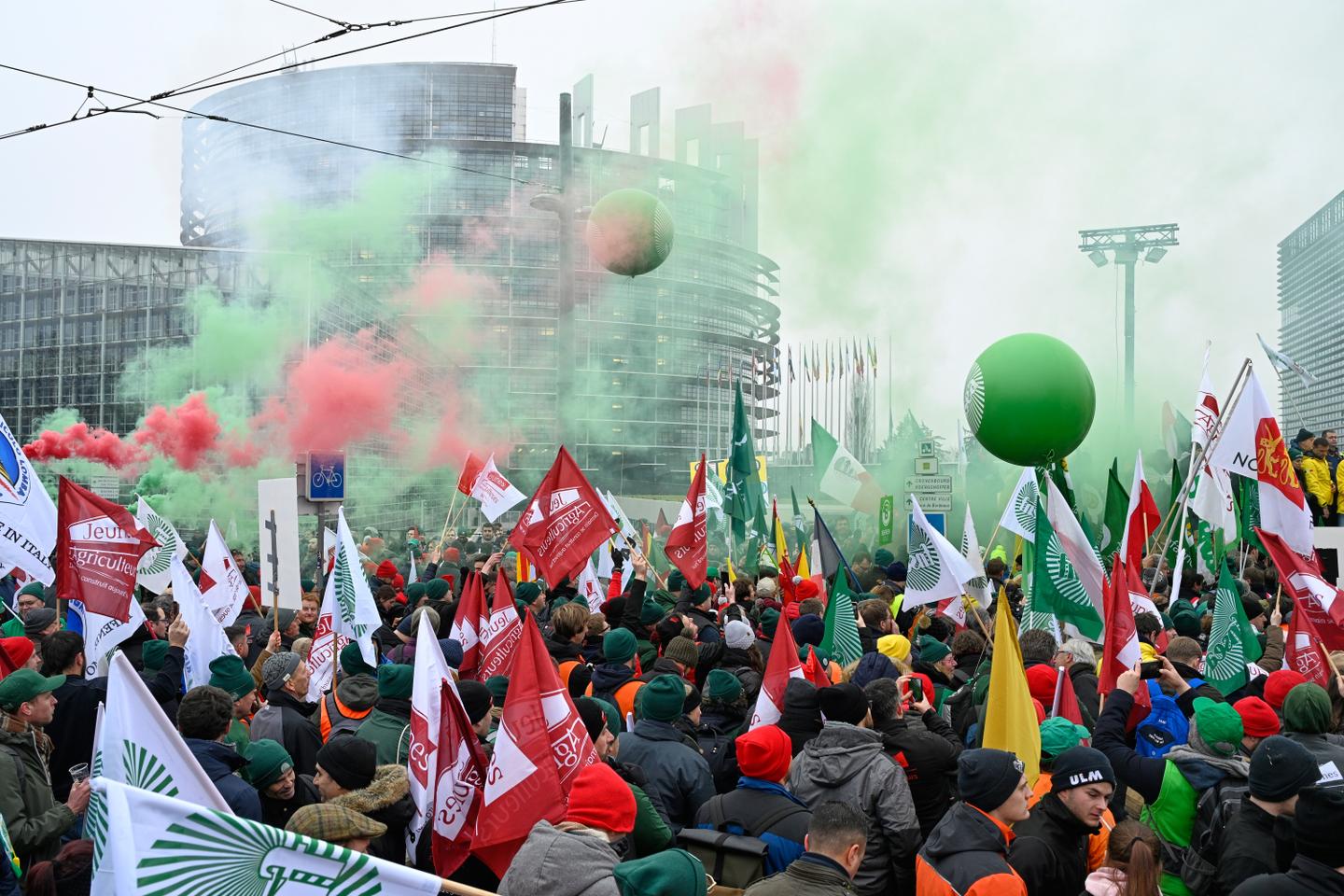 A Strasbourg, les agriculteurs européens en colère contre le Mercosur