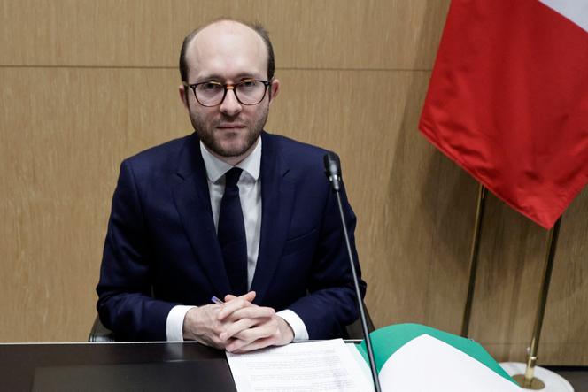 Le président de la commission d’enquête Jérémie Patrier-Leitus, à l’Assemblée nationale, à Paris, le 17&nbsp;décembre 2025.
