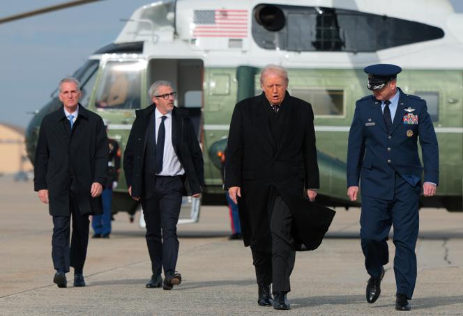 Donald Trump, à la base d’Andrews (Maryland), le 17&nbsp;décembre&nbsp;2025. 
