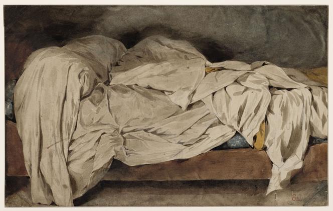 « Le Lit défait » (vers 1824), d’Eugène Delacroix.