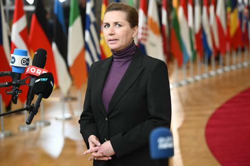La première ministre danoise, Mette Frederiksen, à Bruxelles, le 22 janvier 2026.