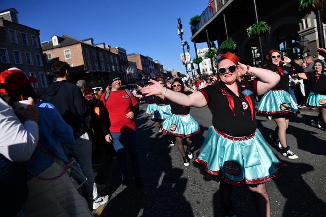 Dans le quartier français, lors du défilé du Sugar Bowl 2026, à La Nouvelle-Orléans, le 31 décembre 2025.