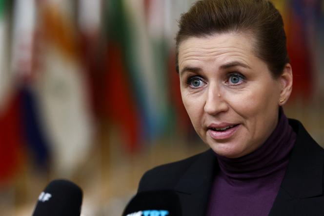 Danish Prime Minister Mette Frederiksen speaks ahead of a special summit of European Union leaders to discuss transatlantic relations in Brussels, Belgium, January 22, 2026.