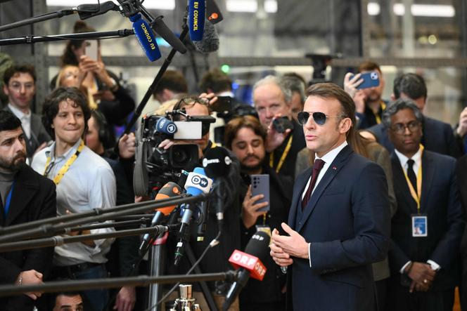 Emmanuel Macron à son arrivée à une réunion du Conseil européen, à Bruxelles, le 22 janvier 2026. 