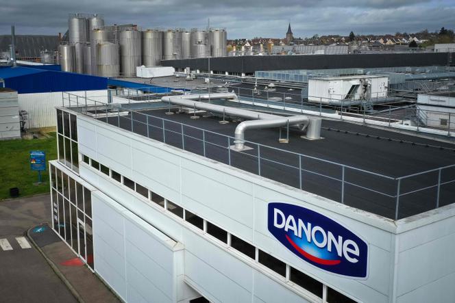  Un bâtiment de l’industrie Danone à Ferrières-en-Bray (Seine-Maritime), le 29 mars 2023.