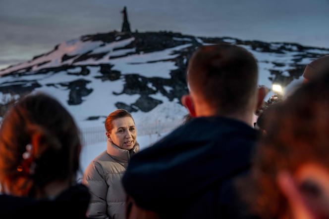 La première ministre danoise, Mette Frederiksen, lors d’une conférence de presse à Nuuk, au Groenland, le 23 janvier 2026.