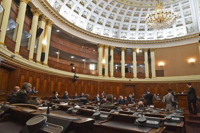 L’hémicycle du Conseil de la nation, la Chambre haute du Parlement algérien, à Alger, le 28 décembre 2020.