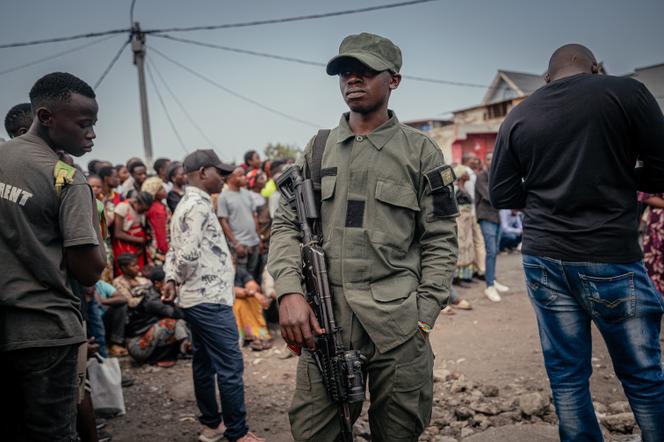 Un soldat de l’Alliance Fleuve Congo/Mouvement du 23 mars, à Goma, en République démocratique du Congo, le 24 juillet 2025.