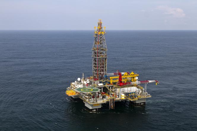 An offshore oil platform of the Tullow Oil company off the coast of Guyana, September 17, 2011.