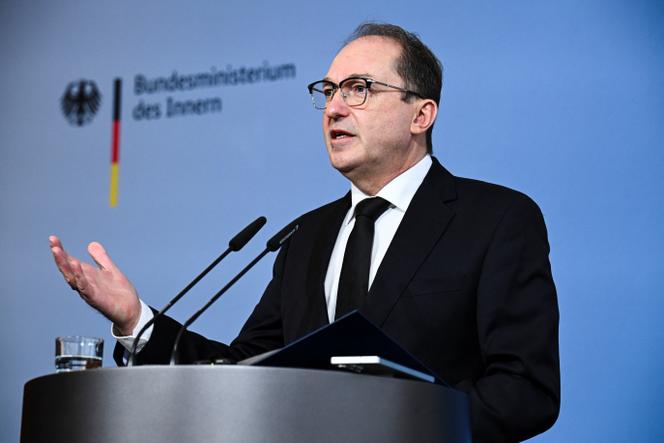 Le ministre allemand de l’intérieur, Alexander Dobrindt, lors d’une conférence de presse à Berlin, le 27&nbsp;janvier 2026.