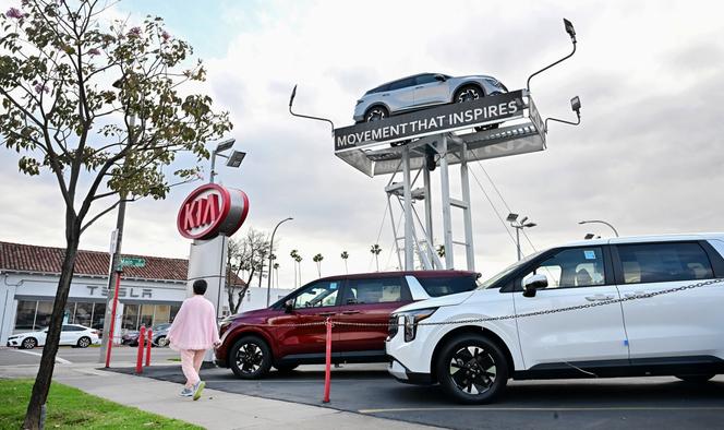 Une concession Kia, à Alhambra (Californie), le 27&nbsp;mars 2025.
