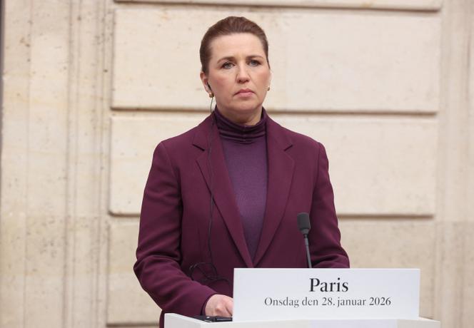 Mette Frederiksen, Prime Minister of Denmark, in Paris, January 28, 2026.