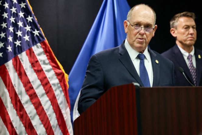 O “czar da fronteira” de Donald Trump, Tom Homan, em Minneapolis, Minnesota, 29 de janeiro de 2026.