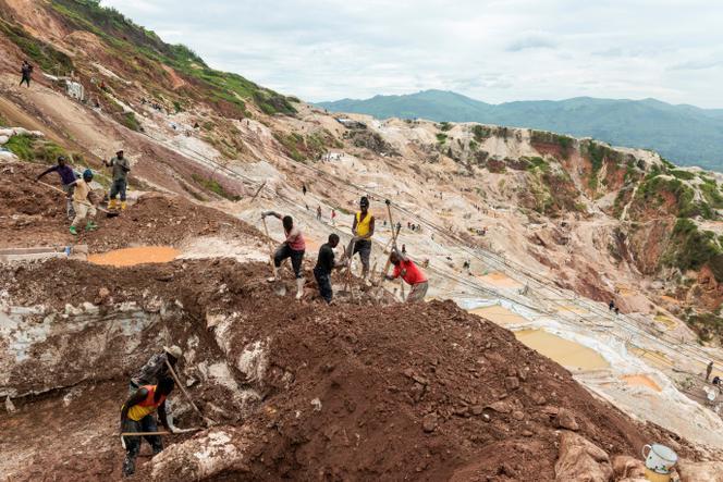La mine de coltan de Rubaya, dans la ville du même nom, dans l’est de la République démocratique du Congo, le 24 mars 2025.