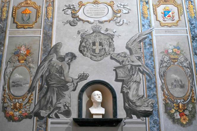 La fresque avant que le visage de Giorgia Meloni ne soit effacée, samedi 31 janvier. 