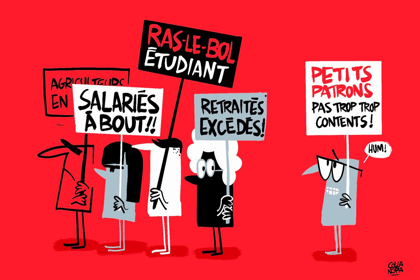 La colère des petits patrons, qui s’estiment délaissés par les élus et par leurs organisations La colère des petits patrons, qui s’estiment délaissés par les élus et par leurs organisations