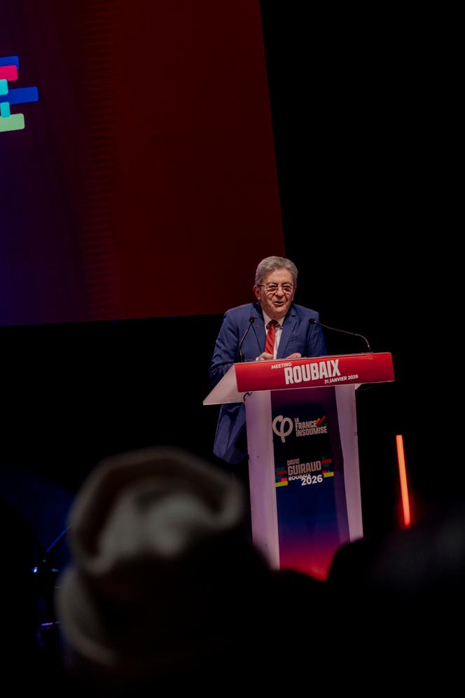 Jean-Luc Mélenchon in Roubaix (North), January 31, 2026.