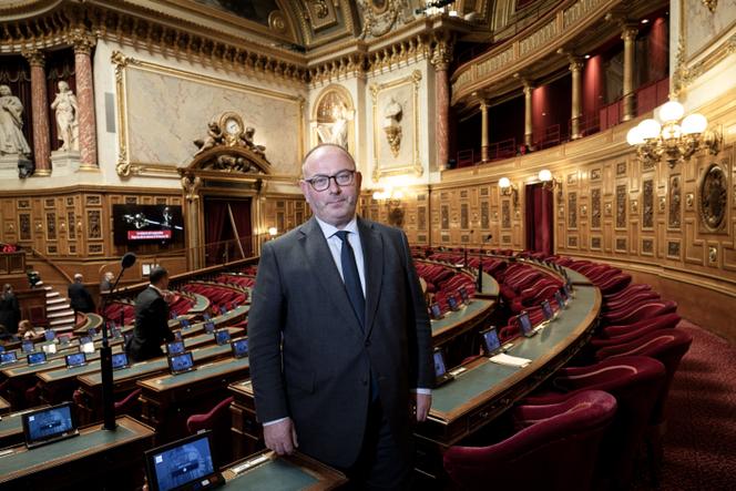 Le sénateur Laurent Duplomb (Les Républicains), au Sénat, le 11 février 2025.