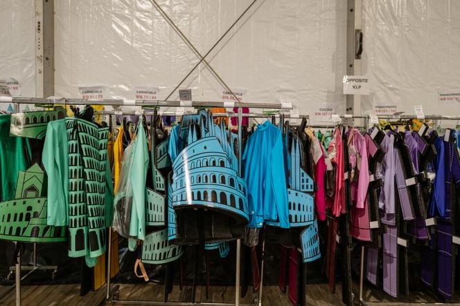 Les costumes qui seront utilisés lors de la cérémonie d’ouverture des Jeux de Milan-Cortina, à Milan (Italie), le 29 janvier 2026.