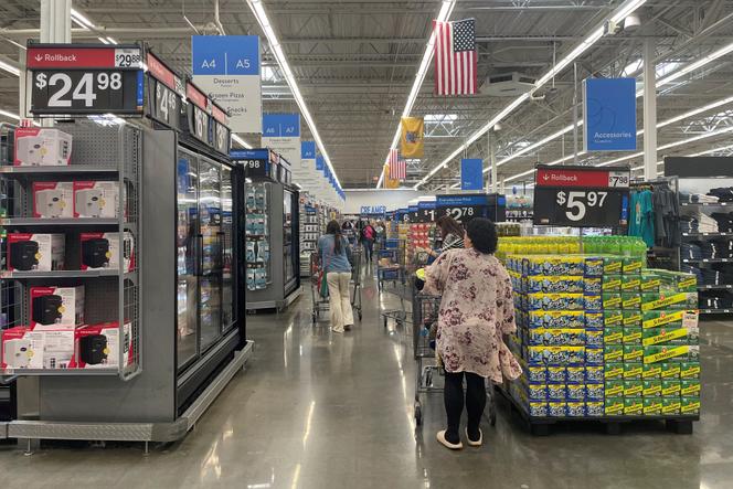 Un hypermarché Walmart à Secaucus, dans le New Jersey, le 3 avril 2025.