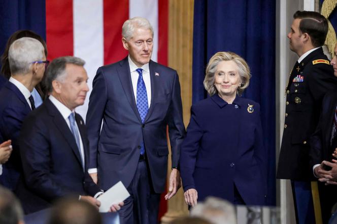 Bill et Hillary Clinton, lors de la cérémonie d’investiture de Donald Trump, à Washington, le 20 janvier 2025.