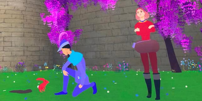 Image extraite du film d’animation «&nbsp;Les Lapins 3&nbsp;oreilles&nbsp;», de Michel Ocelot.