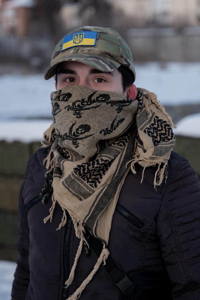 « Connor » (nom de guerre), combattant américain ayant servi dans une unité de reconnaissance de la légion internationale, à Kharkiv, (Ukraine), le 26 janvier 2026.