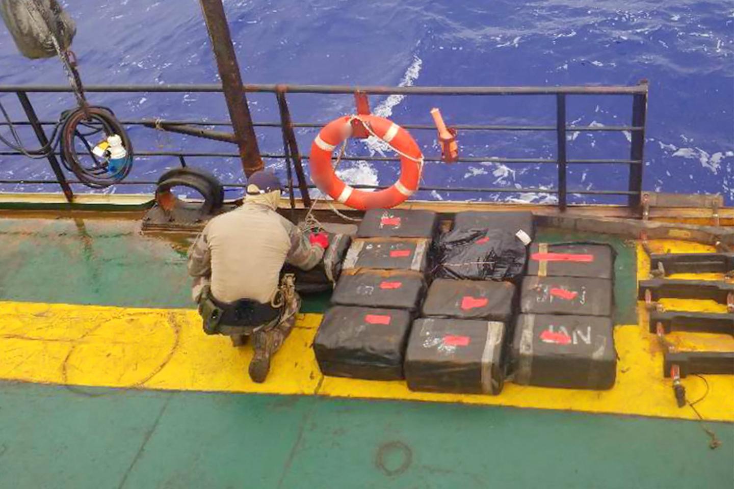 French Navy seizes over 4 metric tons of cocaine in the South Pacific
