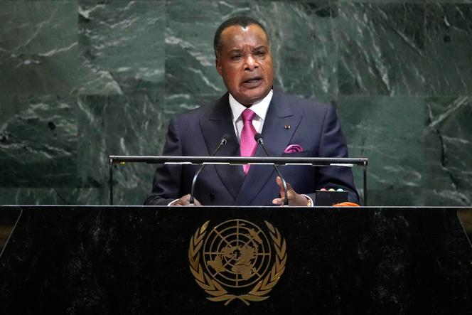 Le président congolais, Denis Sassou-Nguesso, à l’Assemblée générale des Nations Unies, le 24 septembre 2025.